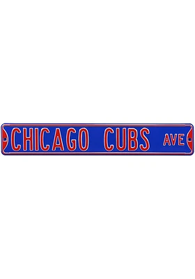 Chicago Cubs Ave Sign - Blue