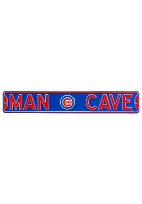 Chicago Cubs 6x36 Man Cave Street Sign - Blue