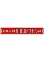 Ohio State Buckeyes 6x36 Ohio State Buckeyes Ave Street Sign - Red