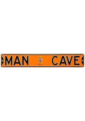 Oklahoma State Cowboys 6x36 Man Cave Street Sign - Orange