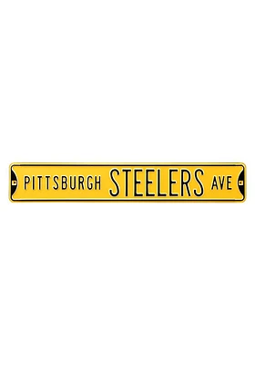 Pittsburgh Steelers 6x36 Ave Street Sign - Gold