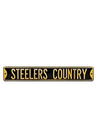 Pittsburgh Steelers 6x36 Steelers Country Street Sign - Black