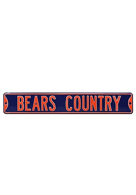 Chicago Bears 6x36 Bears Country Street Sign - Navy Blue