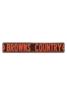 Cleveland Browns 6x36 Browns Country Sign - Brown