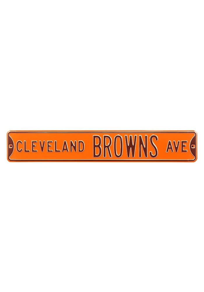 Cleveland Browns 6x36 Ave Street Sign - Orange