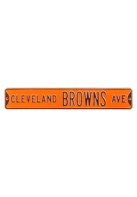 Cleveland Browns 6x36 Ave Street Sign - Orange