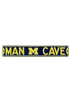 Michigan Wolverines 6x36 Man Cave Street Sign - Blue