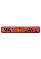 Chicago Blackhawks 6x36 Man Cave Street Sign - Red