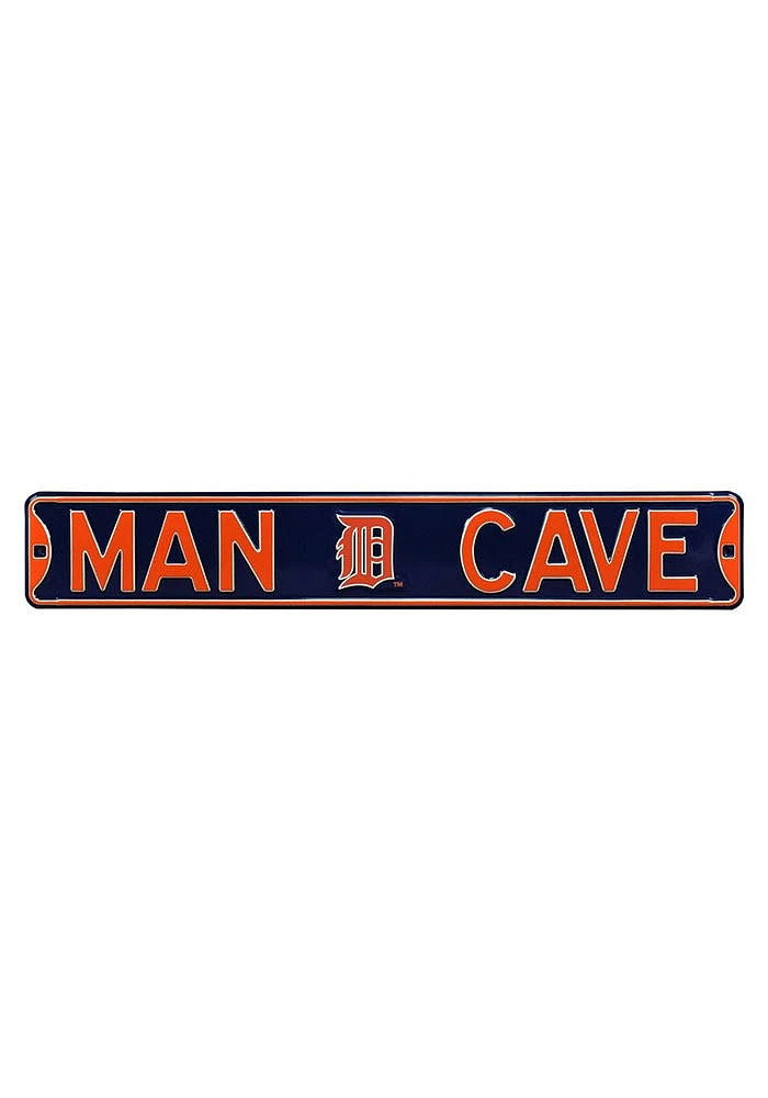 Detroit Tigers 6x36 Man Cave Street Sign - Navy Blue