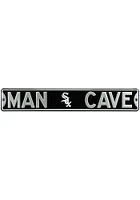 Chicago White Sox 6x36 Man Cave Street Sign - Black