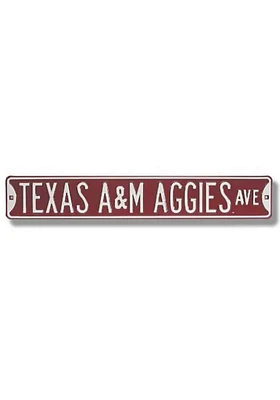 Texas A&M Aggies Maroon Street Sign - Red