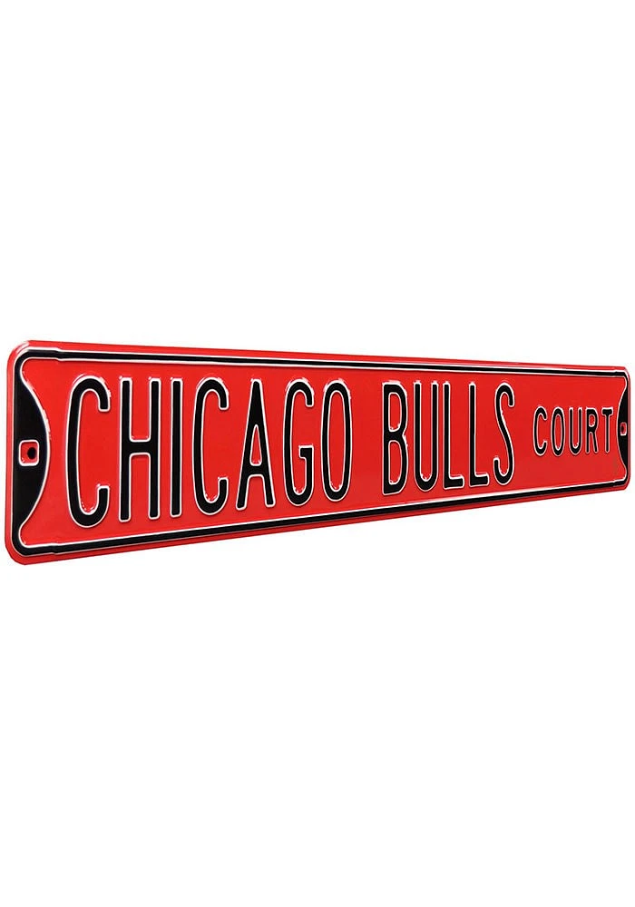 Chicago Bulls Street Sign - Red
