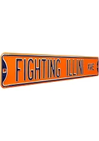 Illinois Fighting Illini Street Design Sign - Orange