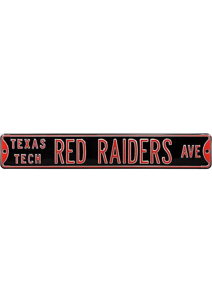 Texas Tech Red Raiders Black Metal Sign - Black
