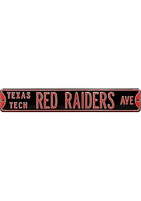 Texas Tech Red Raiders Black Metal Sign - Black