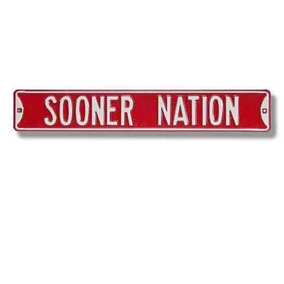 Oklahoma Sooners Sooner Nation Sign - Crimson