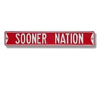 Oklahoma Sooners Sooner Nation Sign - Crimson
