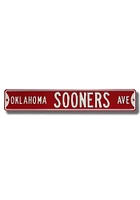 Oklahoma Sooners Ave Sign - Crimson