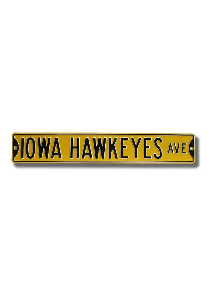 Iowa Hawkeyes Street Sign Sign - Black