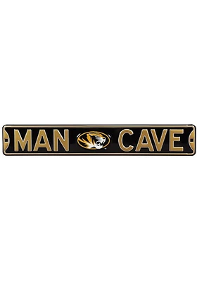 Missouri Tigers 6x36 Man Cave Street Sign - Yellow