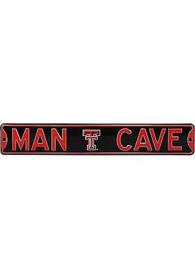 Texas Tech Red Raiders 6x36 Man Cave Street Sign - Black