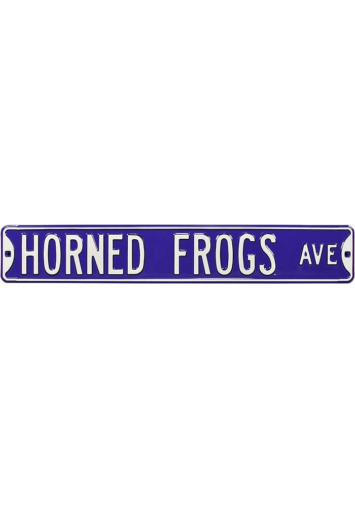 TCU Horned Frogs Street Sign - Purple