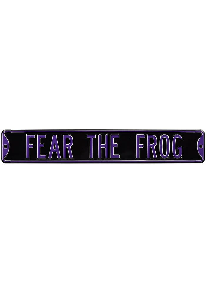 TCU Horned Frogs Fear the Frog Sign - Purple