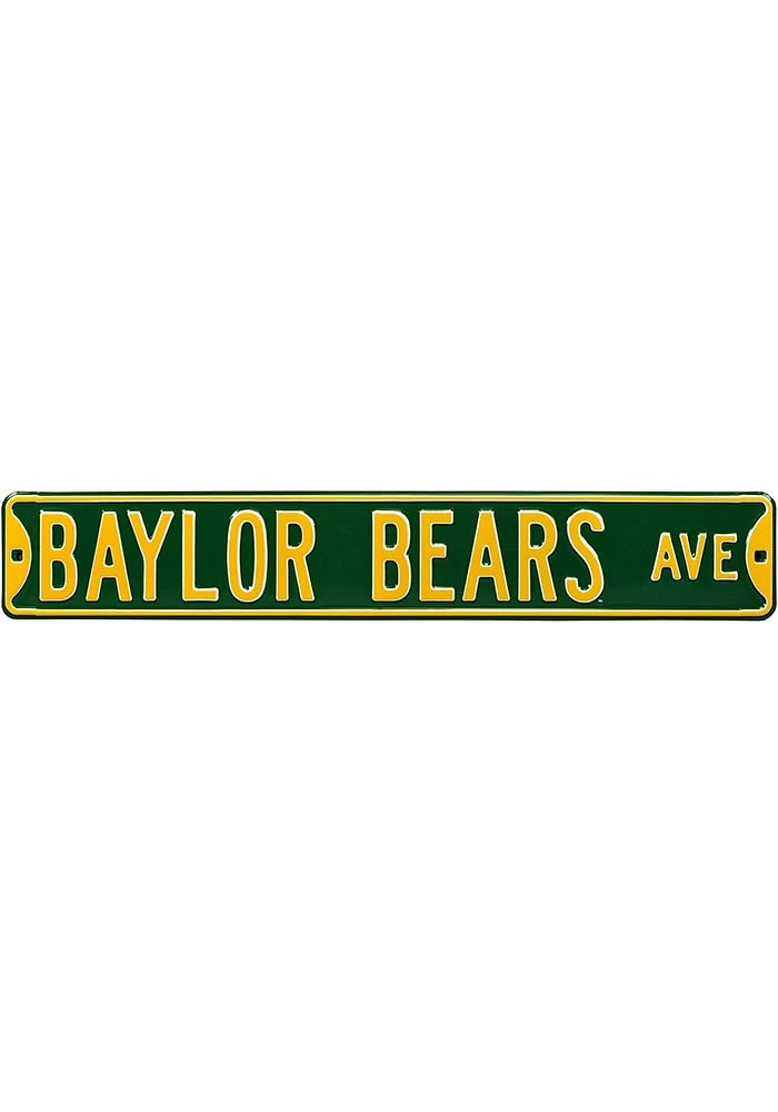 Baylor Bears Blvd Street Sign - Green