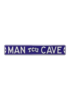 TCU Horned Frogs Man Cave Street Sign - Purple