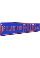Philadelphia Phillies Blue Street Sign - Grey