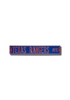 Texas Rangers Blue Street Sign - Red