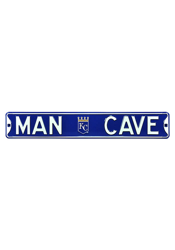 Kansas City Royals 6x36 Man Cave Street Sign - Blue