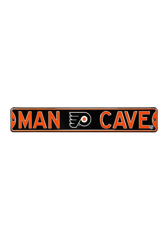 Philadelphia Flyers 6x36 Man Cave Street Sign - Orange