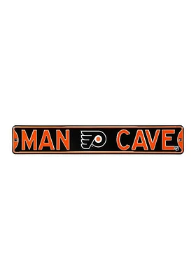 Philadelphia Flyers 6x36 Man Cave Street Sign - Orange