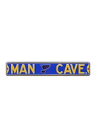 St Louis Blues 6x36 Man Cave Street Sign - Grey