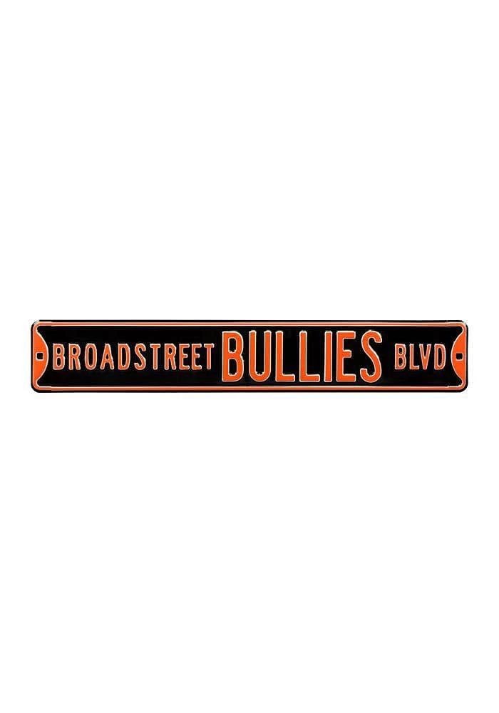 Philadelphia Flyers Broad Street Bullies Street Sign - Orange