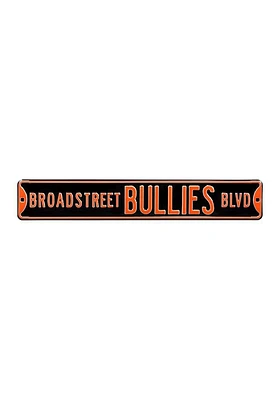 Philadelphia Flyers Broad Street Bullies Street Sign - Orange