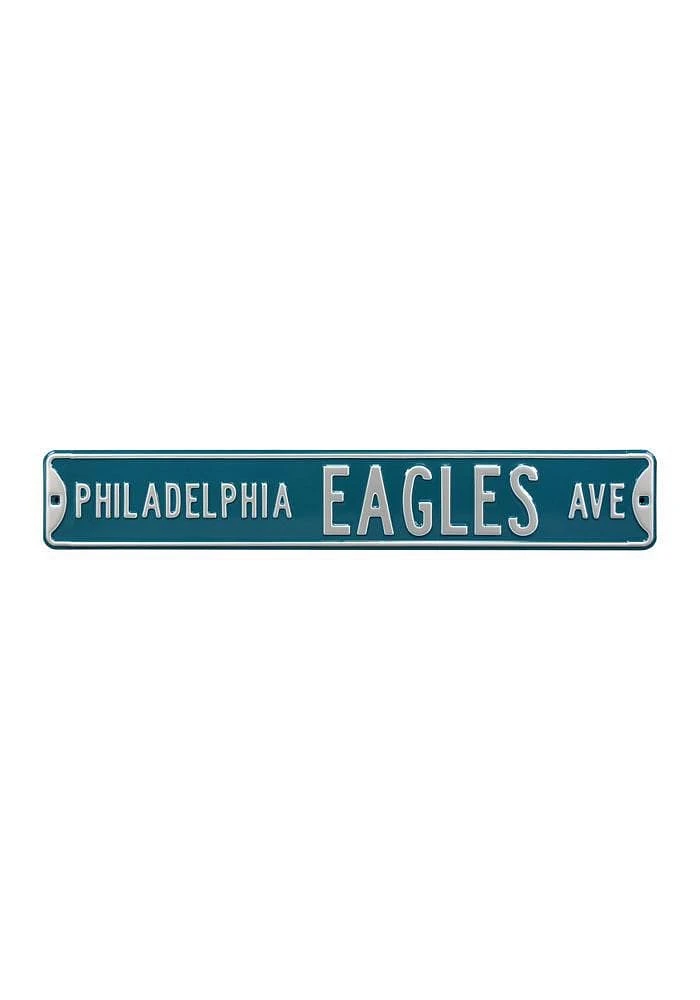 Philadelphia Eagles Teal Metal Street Sign - Midnight Green