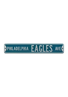 Philadelphia Eagles Teal Metal Street Sign - Midnight Green