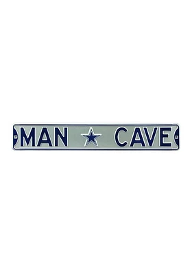 Dallas Cowboys 6x36 Man Cave Street Sign - Navy Blue