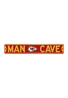 Kansas City Chiefs 6x36 Man Cave Street Sign - Red