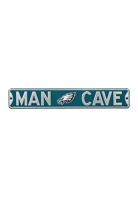 Philadelphia Eagles 6x36 Man Cave Street Sign - Midnight Green