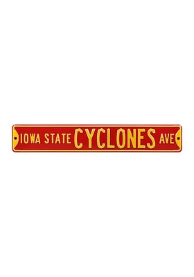 Iowa State Cyclones Red Street Sign - Red