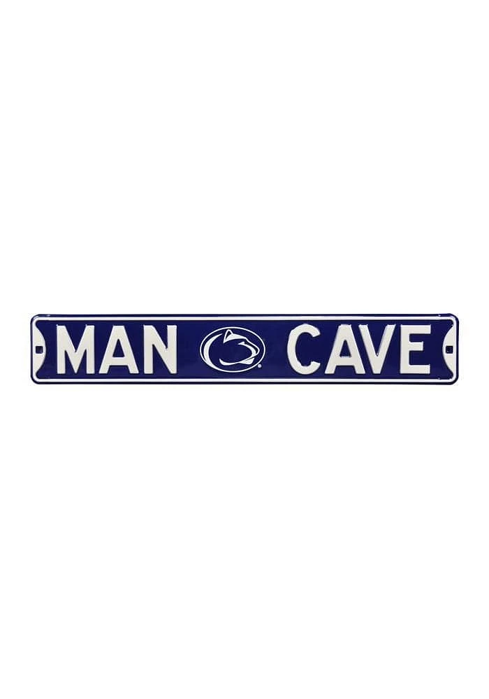 Penn State Nittany Lions 6x36 Man Cave Street Sign - Navy Blue