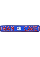Philadelphia 76ers 6x36 Man Cave Street Sign - Black
