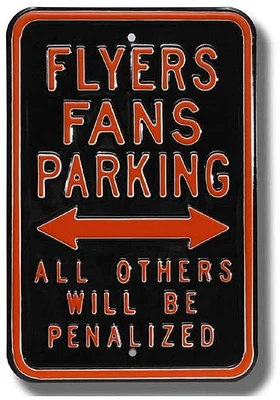 Philadelphia Flyers Parking Only Sign - Black