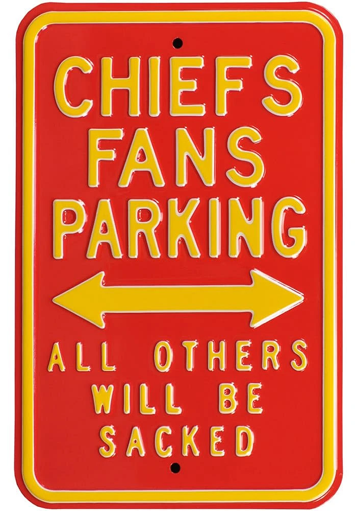 Kansas City Chiefs Sacked Sign - Red