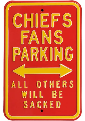 Kansas City Chiefs Sacked Sign - Red