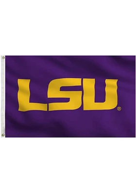 LSU Tigers 3x5 Grommet Silk Screen Grommet Flag - Purple