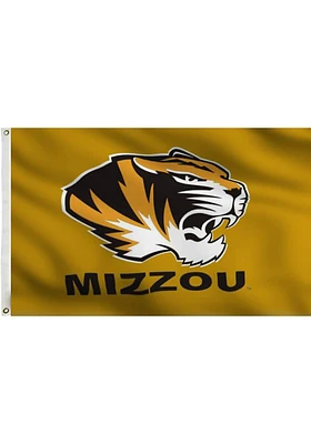Missouri Tigers 3x5 Gold Grommet Silk Screen Grommet Flag - Gold